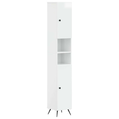 vidaXL 2 Piece Bathroom Cabinet Set BREDA High Gloss White