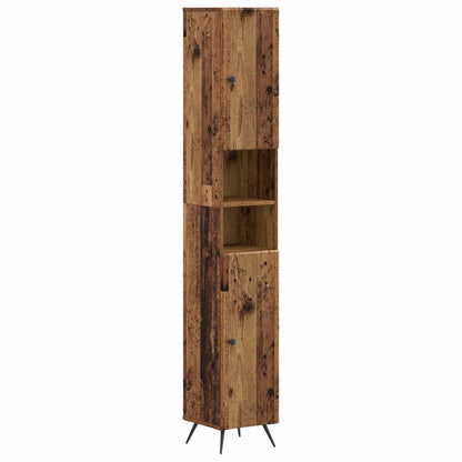 vidaXL 2 Piece Bathroom Cabinet Set BREDA Old Wood Engineered Wood