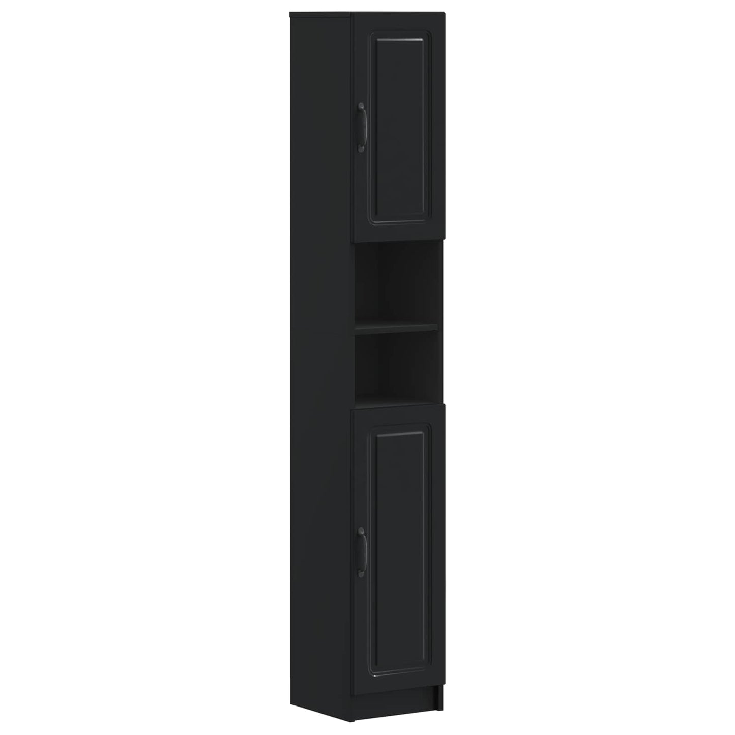 vidaXL 2 Piece Bathroom Cabinet Set UTRECHT Black Engineered Wood
