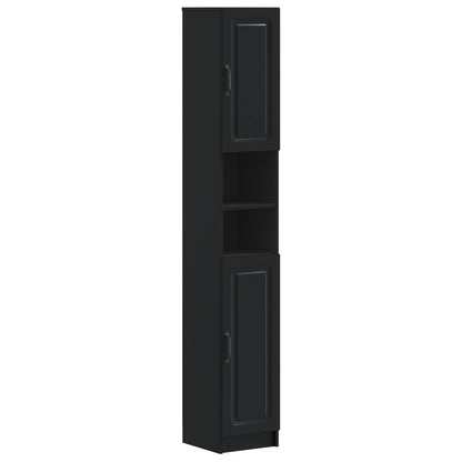vidaXL 2 Piece Bathroom Cabinet Set UTRECHT Black Engineered Wood