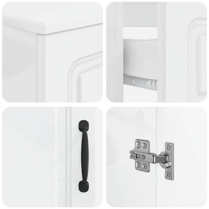 vidaXL 2 Piece Bathroom Cabinet Set UTRECHT High Gloss White