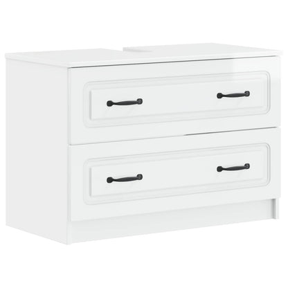 vidaXL 2 Piece Bathroom Cabinet Set UTRECHT High Gloss White