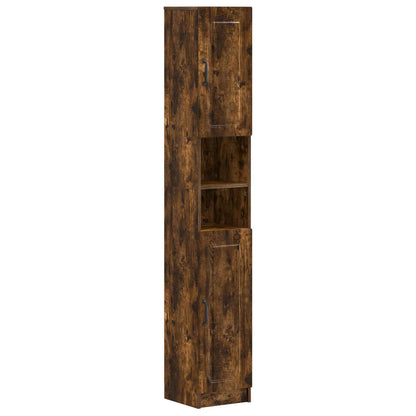 vidaXL 2 Piece Bathroom Cabinet Set UTRECHT Smoked Oak Engineered Wood
