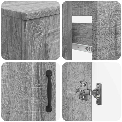 vidaXL 2 Piece Bathroom Cabinet Set UTRECHT Grey Sonoma