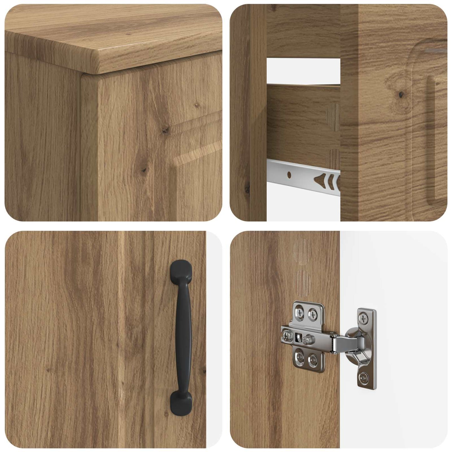 vidaXL 2 Piece Bathroom Cabinet Set UTRECHT Artisan Oak