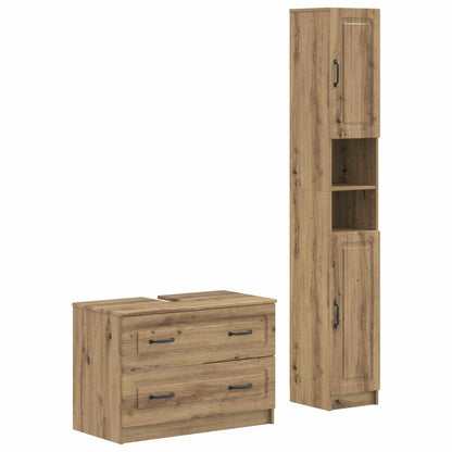 vidaXL 2 Piece Bathroom Cabinet Set UTRECHT Artisan Oak