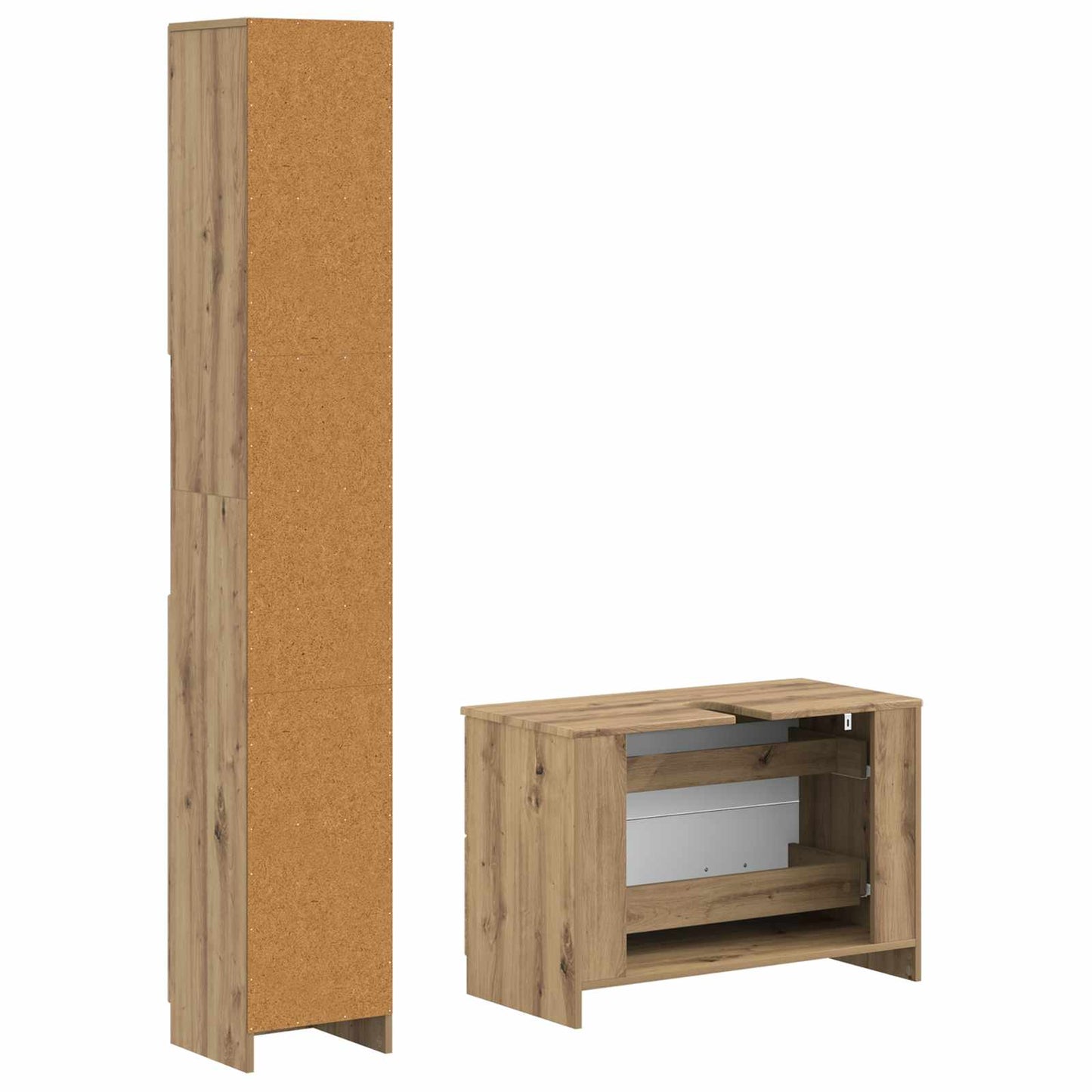 vidaXL 2 Piece Bathroom Cabinet Set UTRECHT Artisan Oak