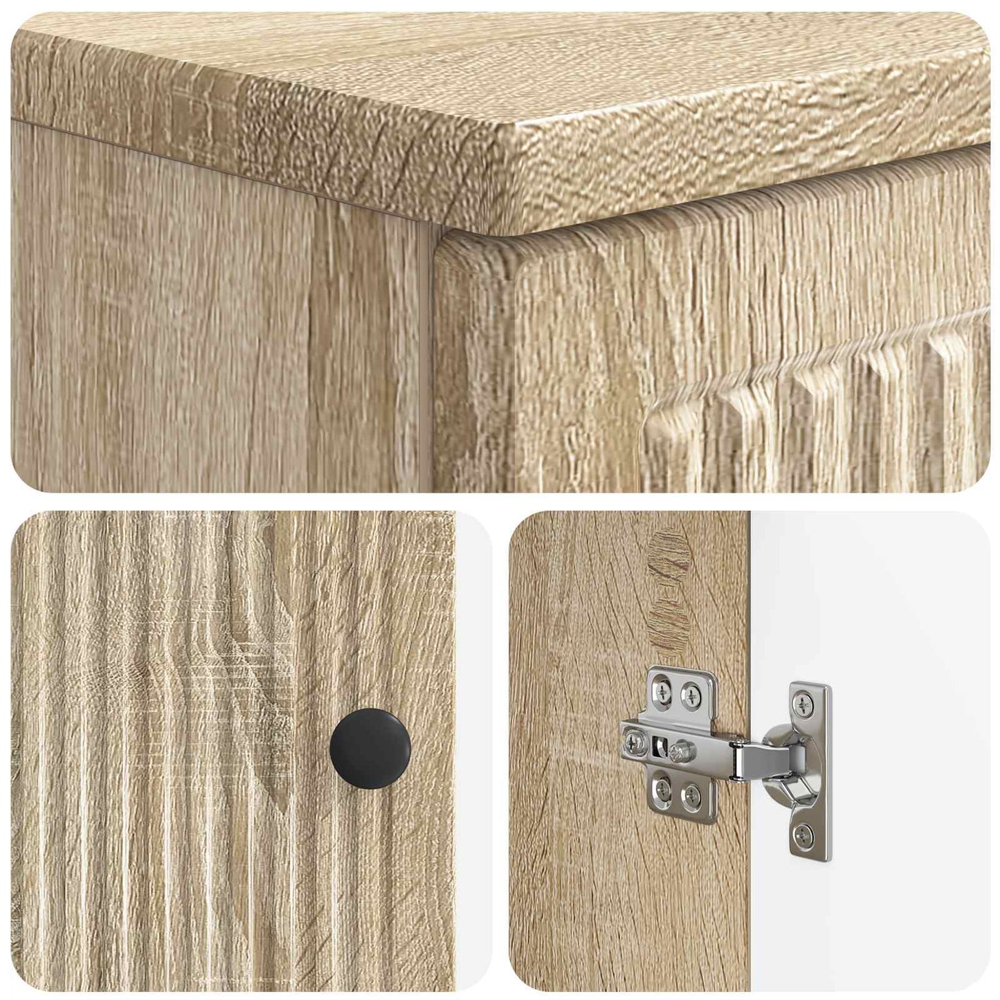 vidaXL 2 Piece Bathroom Cabinet Set EDE Sonoma Oak Engineered Wood