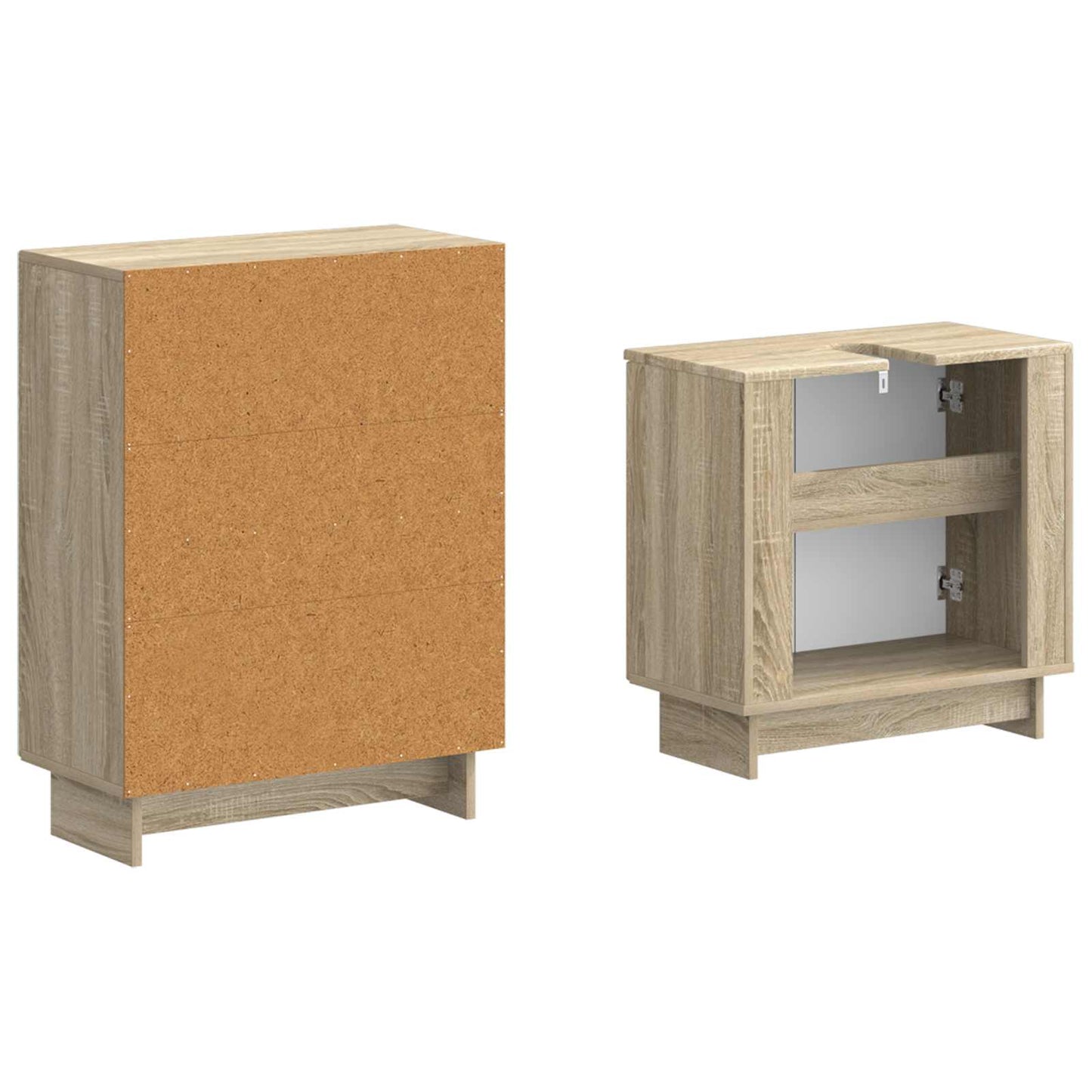 vidaXL 2 Piece Bathroom Cabinet Set EDE Sonoma Oak Engineered Wood