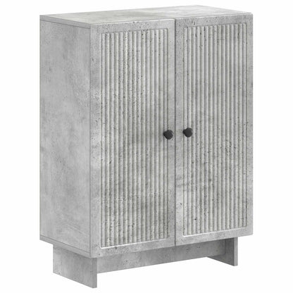 vidaXL 2 Piece Bathroom Cabinet Set EDE Concrete Grey Engineered Wood