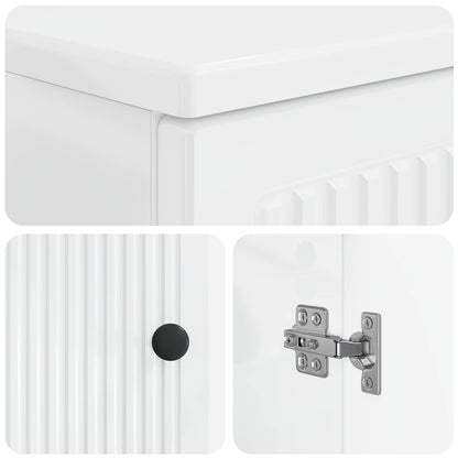 vidaXL 2 Piece Bathroom Cabinet Set EDE High Gloss White