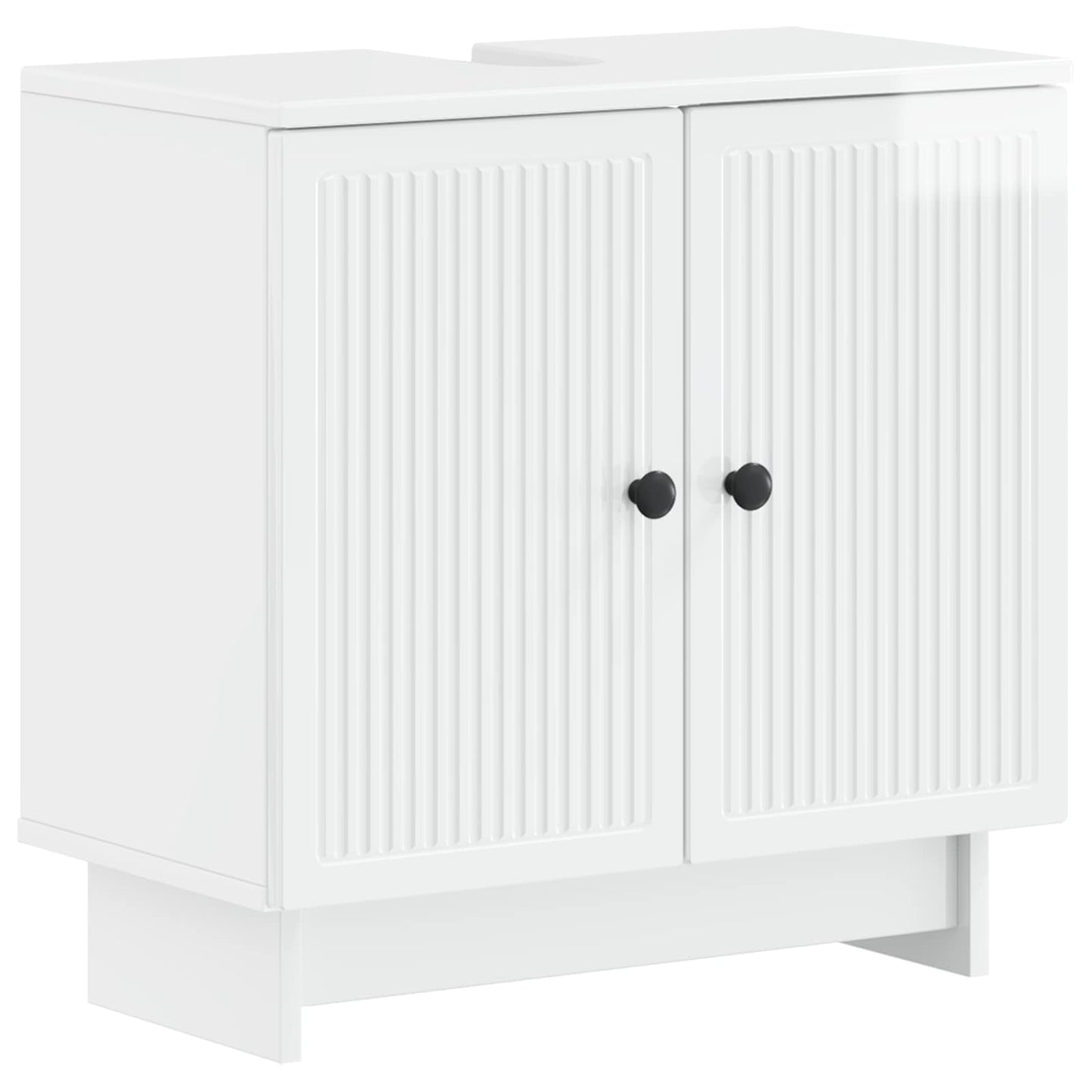 vidaXL 2 Piece Bathroom Cabinet Set EDE High Gloss White