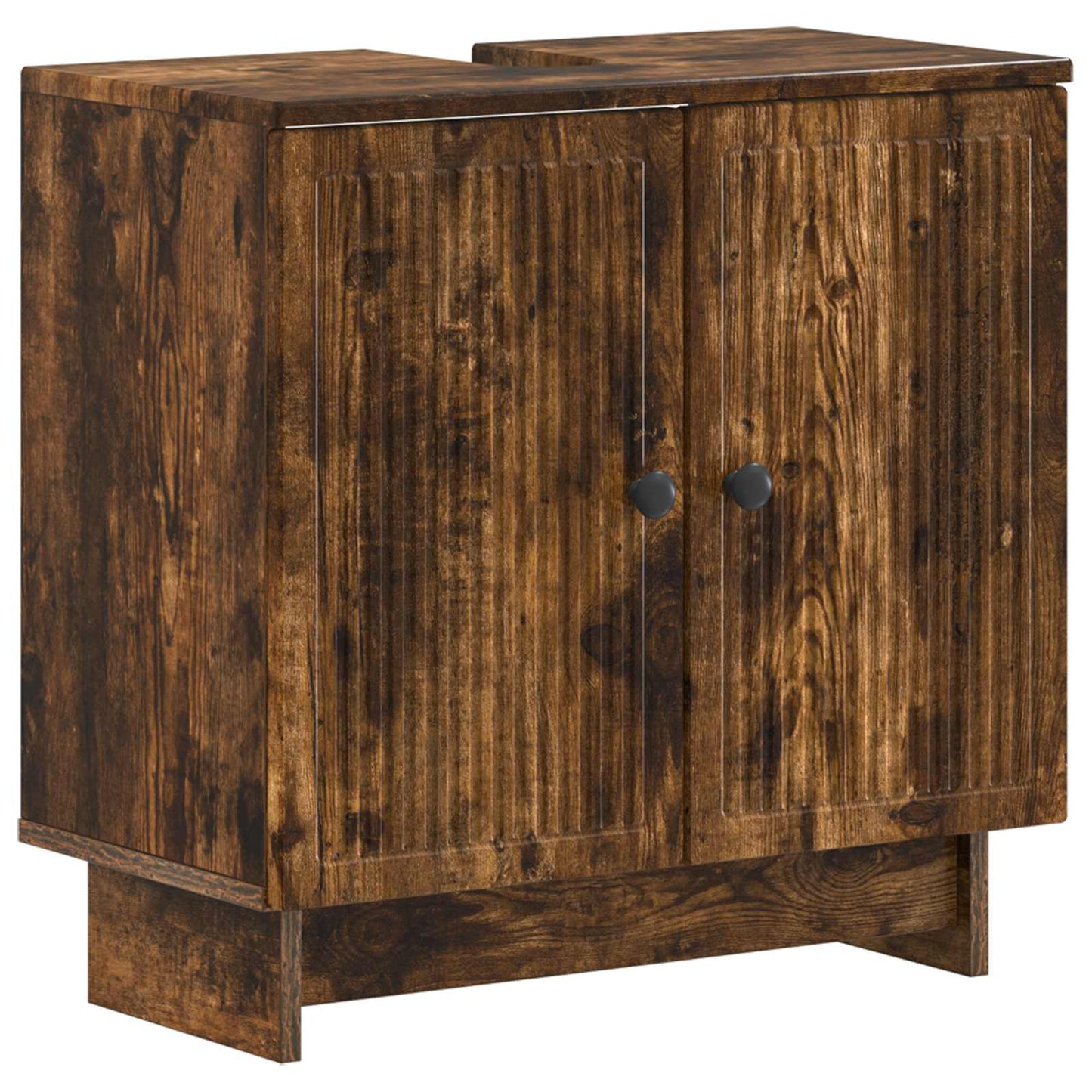vidaXL 2 Piece Bathroom Cabinet Set EDE Smoked Oak Engineered Wood