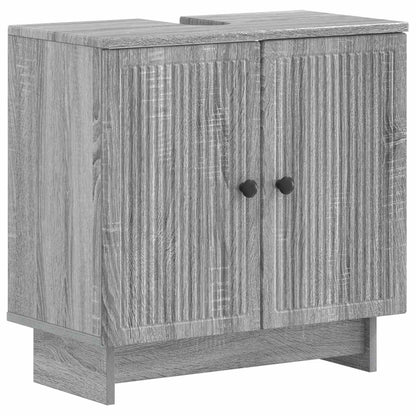 vidaXL 2 Piece Bathroom Cabinet Set EDE Grey Sonoma Engineered Wood