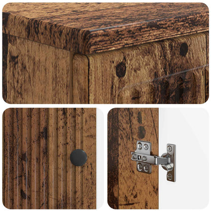 vidaXL 2 Piece Bathroom Cabinet Set EDE Old Wood Engineered Wood