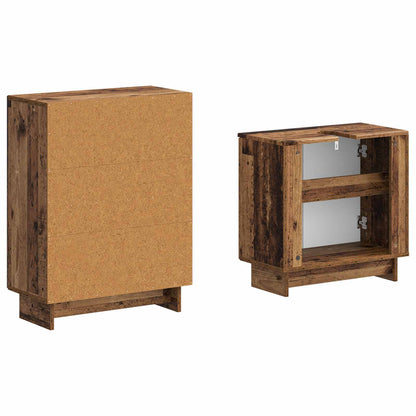 vidaXL 2 Piece Bathroom Cabinet Set EDE Old Wood Engineered Wood