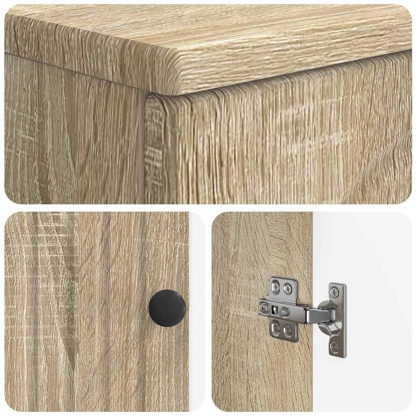 vidaXL 2 Piece Bathroom Cabinet Set ALKMAAR Sonoma Oak Engineered Wood