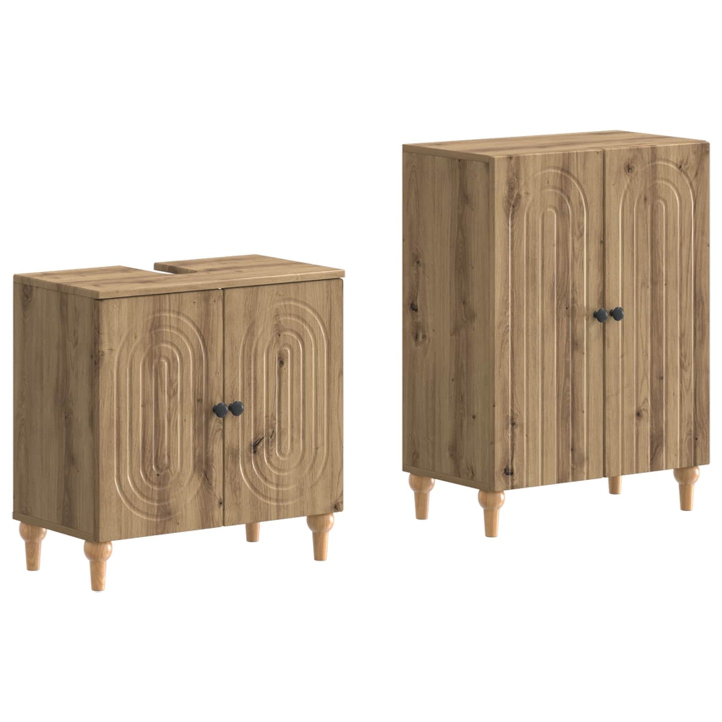 vidaXL 2 Piece Bathroom Cabinet Set ALKMAAR Artisan Oak
