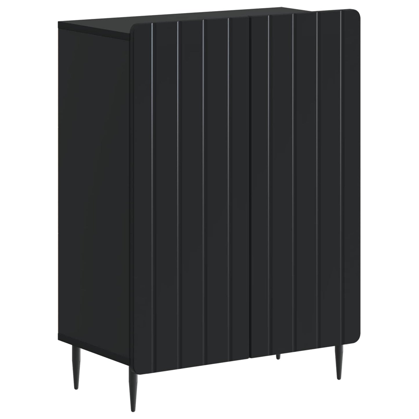 vidaXL 2 Piece Bathroom Cabinet Set ZWOLLE Black Engineered Wood