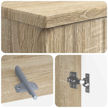 vidaXL 2 Piece Bathroom Cabinet Set ZWOLLE Sonoma Oak Engineered Wood