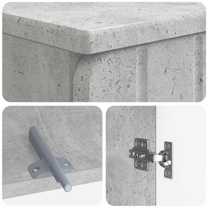 vidaXL 2 Piece Bathroom Cabinet Set ZWOLLE Concrete Grey