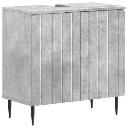vidaXL 2 Piece Bathroom Cabinet Set ZWOLLE Concrete Grey