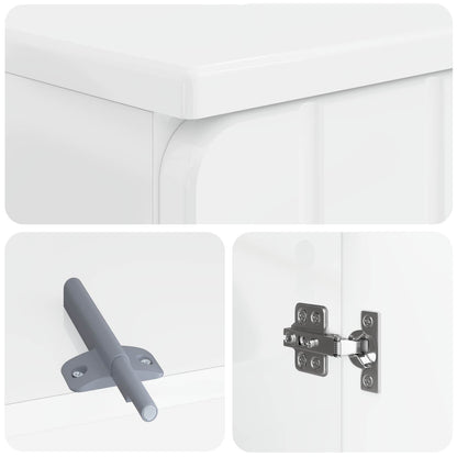 vidaXL 2 Piece Bathroom Cabinet Set ZWOLLE High Gloss White
