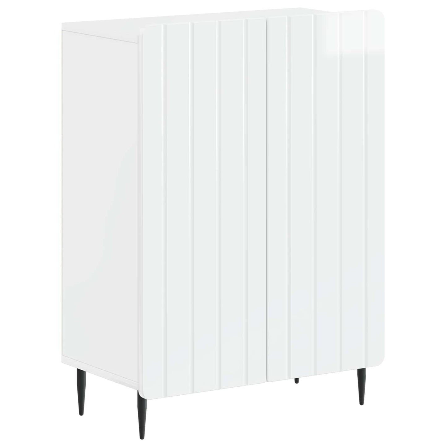 vidaXL 2 Piece Bathroom Cabinet Set ZWOLLE High Gloss White