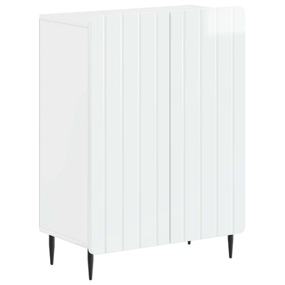 vidaXL 2 Piece Bathroom Cabinet Set ZWOLLE High Gloss White
