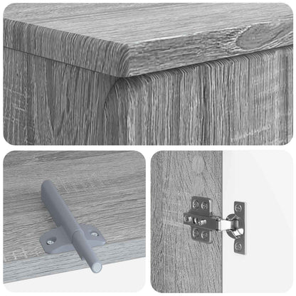 vidaXL 2 Piece Bathroom Cabinet Set ZWOLLE Grey Sonoma Engineered Wood