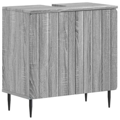 vidaXL 2 Piece Bathroom Cabinet Set ZWOLLE Grey Sonoma Engineered Wood