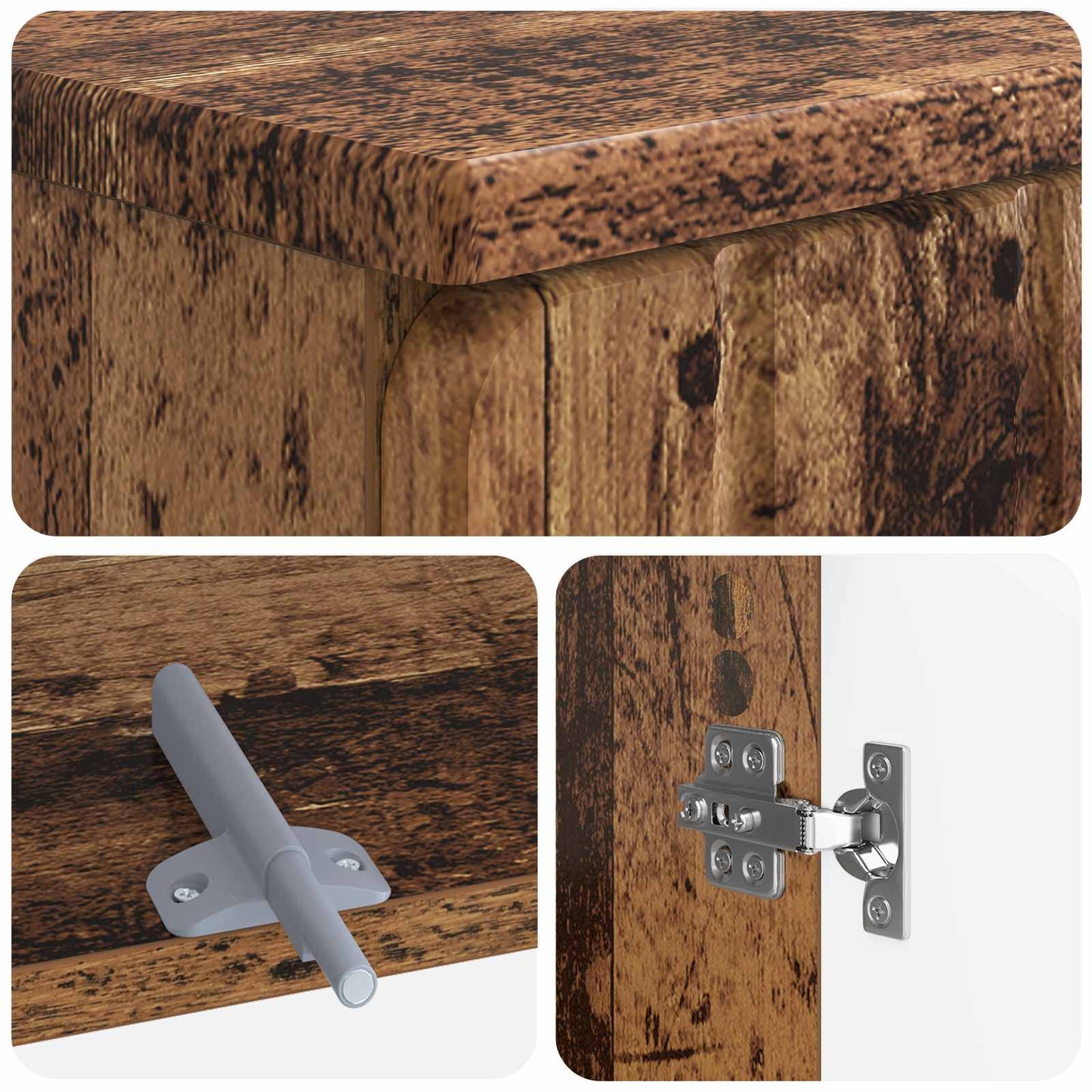 vidaXL 2 Piece Bathroom Cabinet Set ZWOLLE Old Wood Engineered Wood