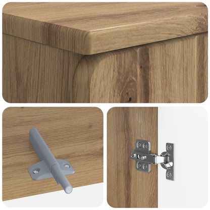 vidaXL 2 Piece Bathroom Cabinet Set ZWOLLE Artisan Oak Engineered Wood