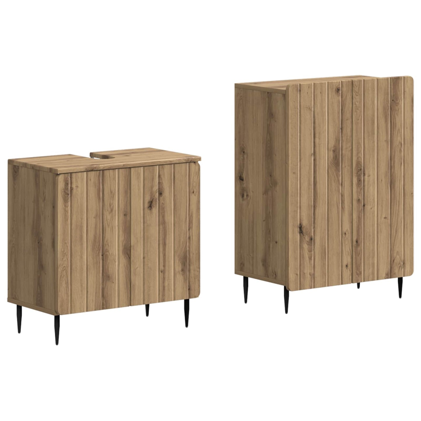 vidaXL 2 Piece Bathroom Cabinet Set ZWOLLE Artisan Oak Engineered Wood