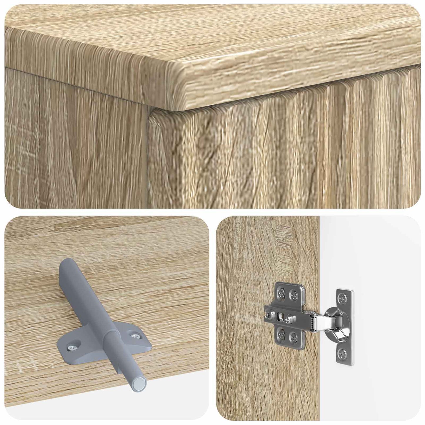 vidaXL 2 Piece Bathroom Cabinet Set ARNHEM Sonoma Oak Engineered Wood