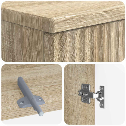 vidaXL 2 Piece Bathroom Cabinet Set ARNHEM Sonoma Oak Engineered Wood