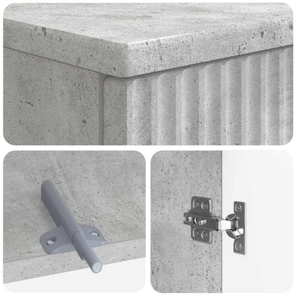 vidaXL 2 Piece Bathroom Cabinet Set ARNHEM Concrete Grey