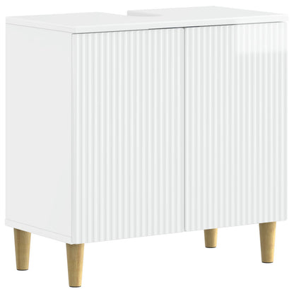 vidaXL 2 Piece Bathroom Cabinet Set ARNHEM High Gloss White