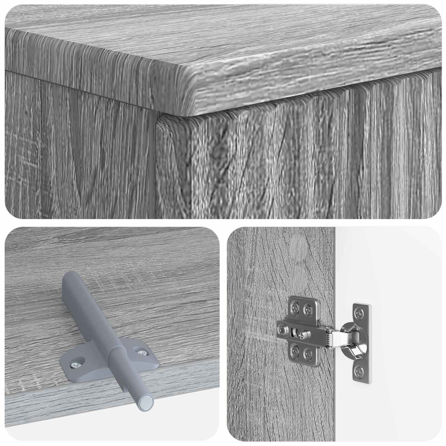 vidaXL 2 Piece Bathroom Cabinet Set ARNHEM Grey Sonoma Engineered Wood