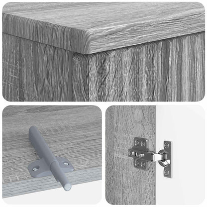 vidaXL 2 Piece Bathroom Cabinet Set ARNHEM Grey Sonoma Engineered Wood