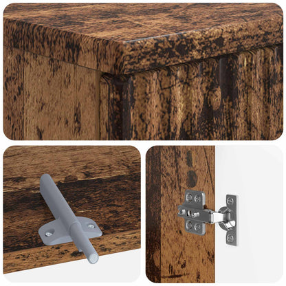 vidaXL 2 Piece Bathroom Cabinet Set ARNHEM Old Wood Engineered Wood