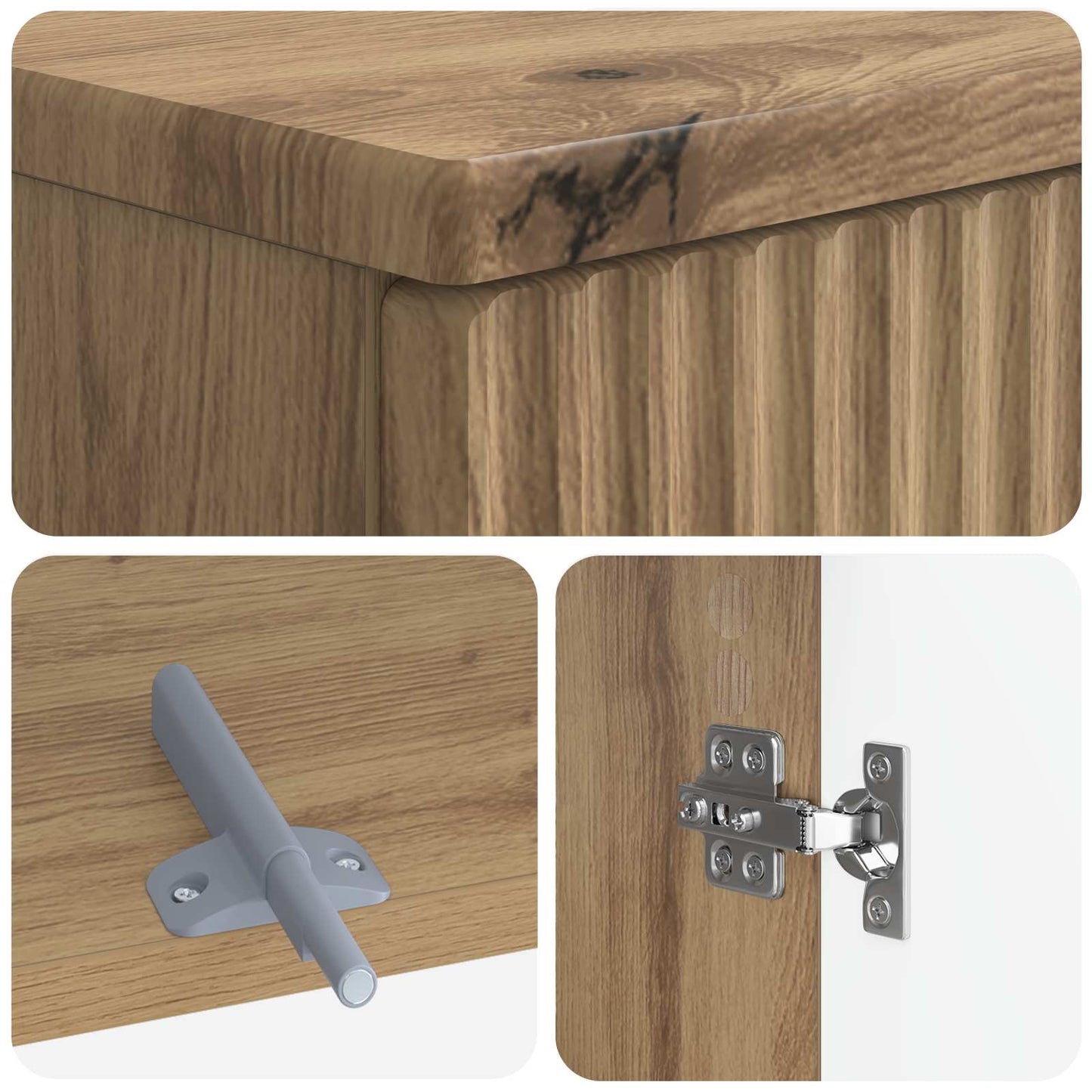 vidaXL 2 Piece Bathroom Cabinet Set ARNHEM Artisan Oak Engineered Wood