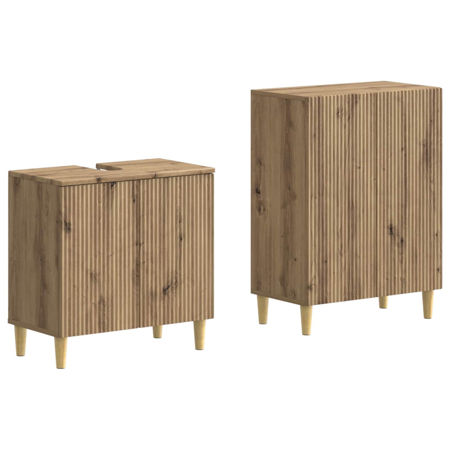 vidaXL 2 Piece Bathroom Cabinet Set ARNHEM Artisan Oak Engineered Wood