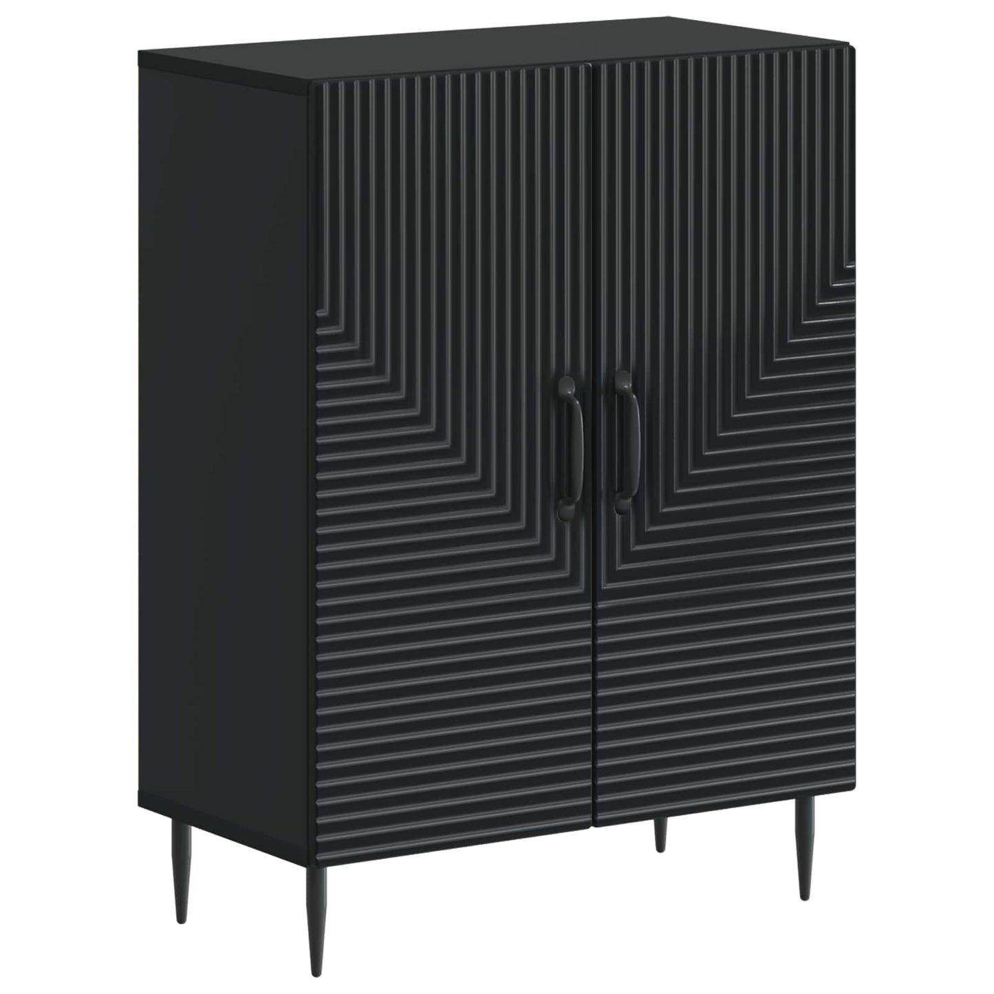 vidaXL 2 Piece Bathroom Cabinet Set HAARLEM Black Engineered Wood