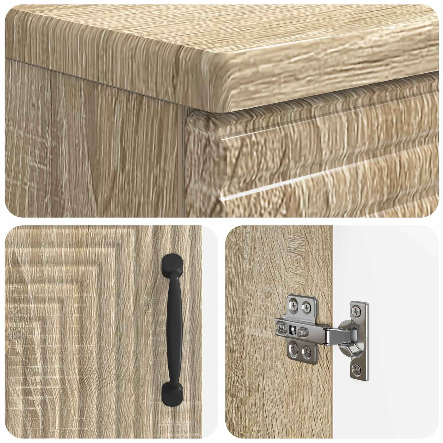 vidaXL 2 Piece Bathroom Cabinet Set HAARLEM Sonoma Oak Engineered Wood