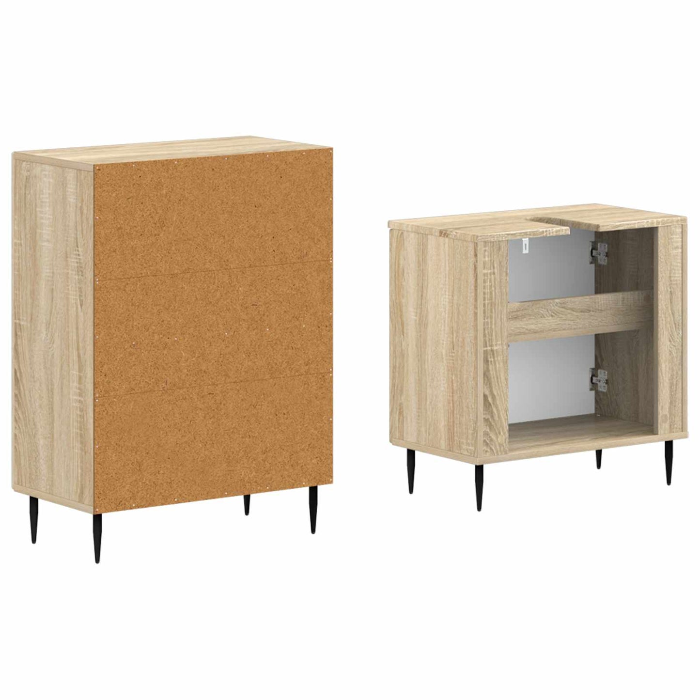 vidaXL 2 Piece Bathroom Cabinet Set HAARLEM Sonoma Oak Engineered Wood