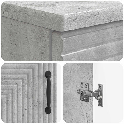 vidaXL 2 Piece Bathroom Cabinet Set HAARLEM Concrete Grey