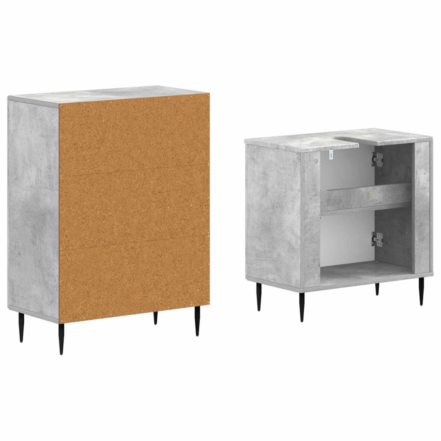 vidaXL 2 Piece Bathroom Cabinet Set HAARLEM Concrete Grey