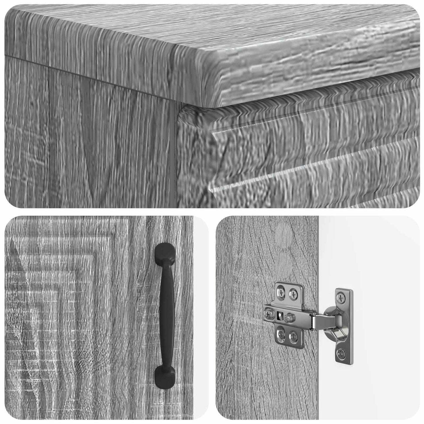 vidaXL 2 Piece Bathroom Cabinet Set HAARLEM Grey Sonoma