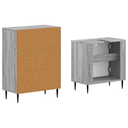 vidaXL 2 Piece Bathroom Cabinet Set HAARLEM Grey Sonoma